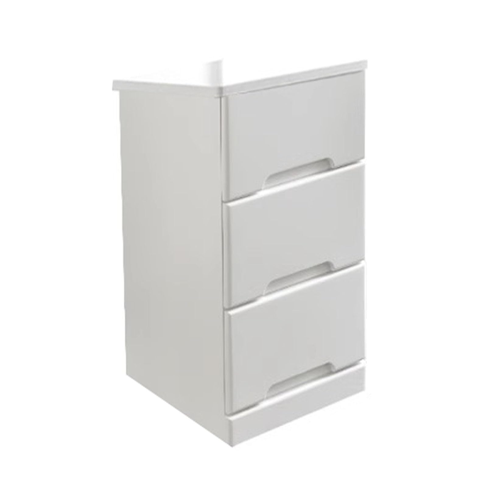Table d'appoint pour petits espaces : table de chevet fine blanche avec étagères de rangement