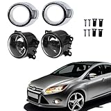 WFLNHB 1 Pair of Driving Fog Lights Replacement for Focus S SE SEL Titanium 2012-2014 Left and Right Clear Lens Bumper Lamps Bulbs FO1039117 FO1038117
