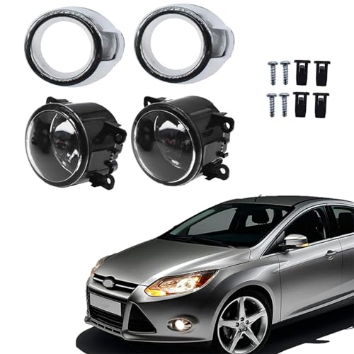 WFLNHB 1 Pair of Driving Fog Lights Replacement for Focus S SE SEL Titanium 2012-2014 Left and Right Clear Lens Bumper Lamps Bulbs FO1039117 FO1038117