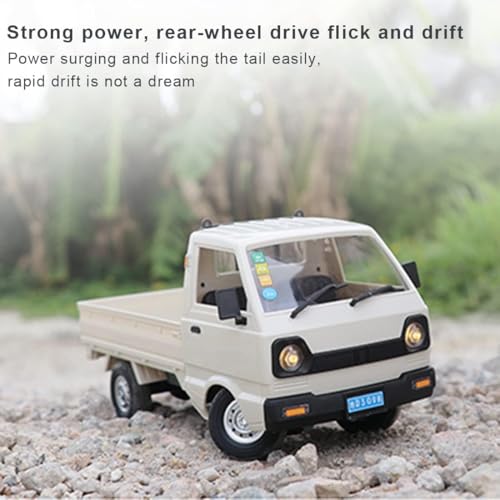 Joytopiaminds WPL D12 RC Drift Car for Adults, 1:16 Scale 2.4Ghz RWD High-Speed RC Truck with Proportional Steering & LED Lights, for Hobbyist - Image 3