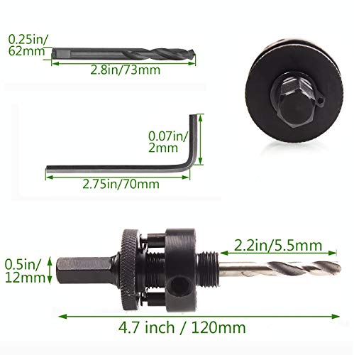 6 Inch Hole Saw, Acrux7 152Mm Hole Saw For Cornhole Boards, Heavy Duty Bi-Metal Cornhole Hole Saw With Arbor & Hex Shank Drill Bit Adapter For Cornhole Game, Home Improvement(Green) #TOP2