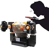 ●○Gran capacidad: la máquina de tenis de mesa automática está diseñada para contener alrededor de 120 pelotas de tenis de mesa y es adecuada para todas las mesas de tenis de mesa estándar. El tamaño del embalaje del producto es de 41*36*32 cm.