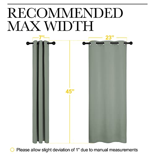 Image of NICETOWN Bedroom Curtain Panels Blackout Draperies, Thermal Insulated Solid Grommet Blackout Curtains /Drapes (1 Pair, 29 by 45 inches, Greyish Green)