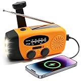 ILUMINA TU CAMINO EN LA OSCURIDAD: Explora con confianza o encuentra el camino durante un corte de luz con la potente linterna LED integrada. Radio emergencia ofrece una iluminación clara y duradera, radio portatil pequeña con pilas convirtiéndose en una herramienta indispensable para cualquier kit de supervivencia, radio am fm acampada nocturna o para tener en el coche