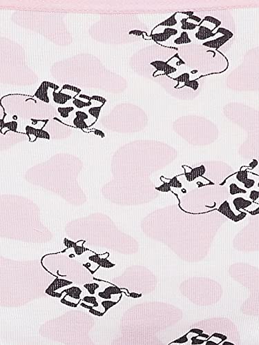 Image of Clovia Women's Cotton Mid Waist Cow Print Boyshorts in White