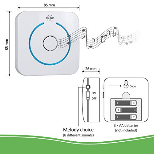 ELRO DVC040IP Wifi IP Video Deurbel - Camera met nachtzicht - met Binnengong - Bekijken en communiceren via App - Image 4