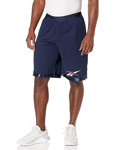 Reebok Men's Standard Basketball Mesh Shorts, Vector Navy, L
