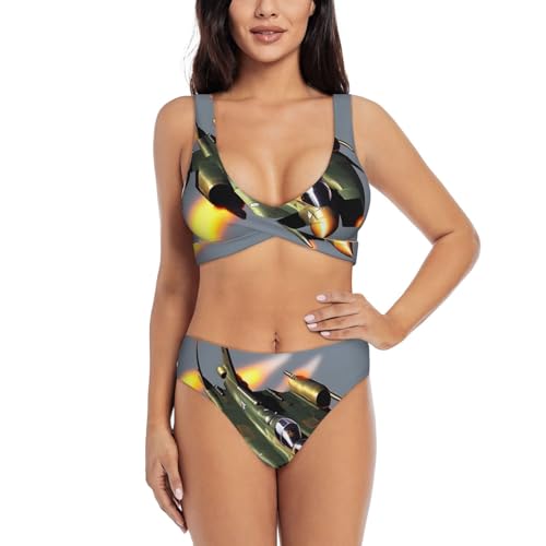 Maillot de bain 2 pièces Jet Fighters : un effet ventre plat sculptant