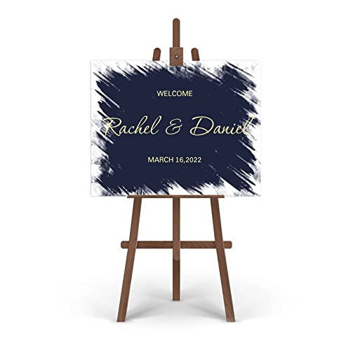 Panneau de calligraphie moderne personnalisé texte mariage et réception