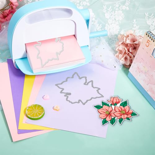 GLOBLELAND Magnólia carimbos e flores transparentes matrizes de corte de folhas com estênceis de pin