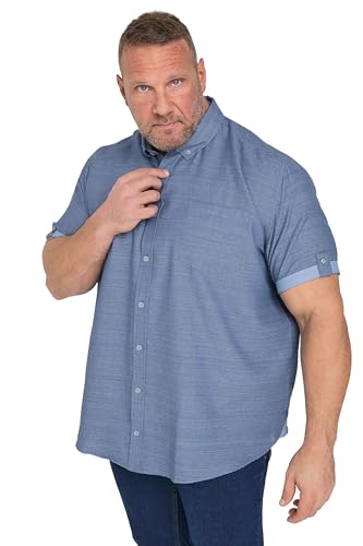 BadRhino Big & Tall Airforce Blue Slub Shirt - Men's - Plus Size Curve
