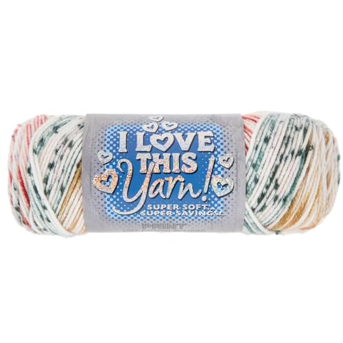 Image of Hobby Lobby Print I Love This Yarn - 4 Medium 100% Acrylic, 252 Yards, Yarn for Crocheting Knitting Blankets, Hats & Accessories, Set of 2, 841 Cobblestonia