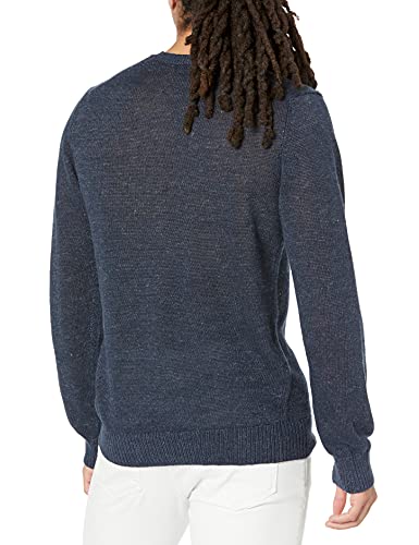 Vince Men's Regular Linen Melange Long Sleeve Crew2