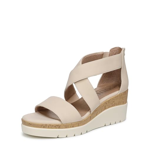 Naturalizer Soul sandal compensé Goodtimes à lanières croisées, Porcelain, 10
