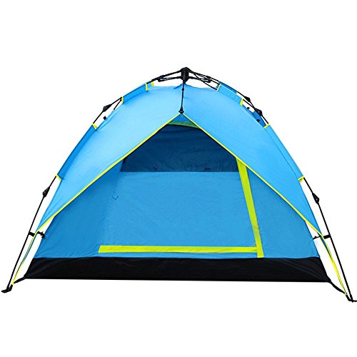 Tente de camping 3-4 personnes imperméable double couche pour randonnée et bivouac en plein air