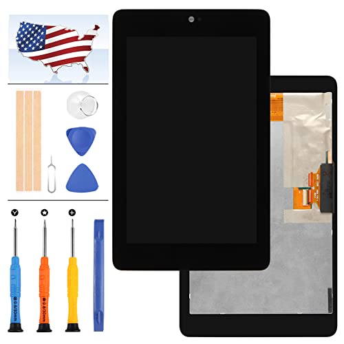 ME370 Screen Replacement for Asus Google Nexus 7 1st Generation LCD Screen Nexus7 2012 ME370T ME370TG LCD Display Matrix Touch Screen Digitizer Assembly Repair Parts Kit with Tools
