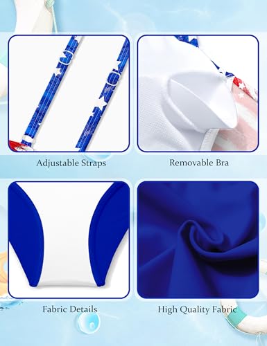 Image of Girls Swimsuit V Neck Bikini Set Color Block with Cover Up 3Pcs Bathing Suits