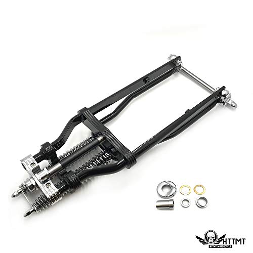 Smt- 26" 4" Over Stock Black Springer Front End W/Handlebar Adapter Compatible With Harley Custom #TOP5