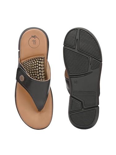 Image of egoss LADY BOSS Womens Textured Toe Post Sandals | Metallic Finish Comfort Slippers | Cushioned Massage Footbed Lightweight Anti-Slip Casual Wear for Women