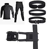 Redemption Tactical Build Your Own Tactical Uniform, Vest Battle Belt, Top and Bottom with Elbow and Knee Pads (XL, Black Multicam, Uniform and Vest Combo)