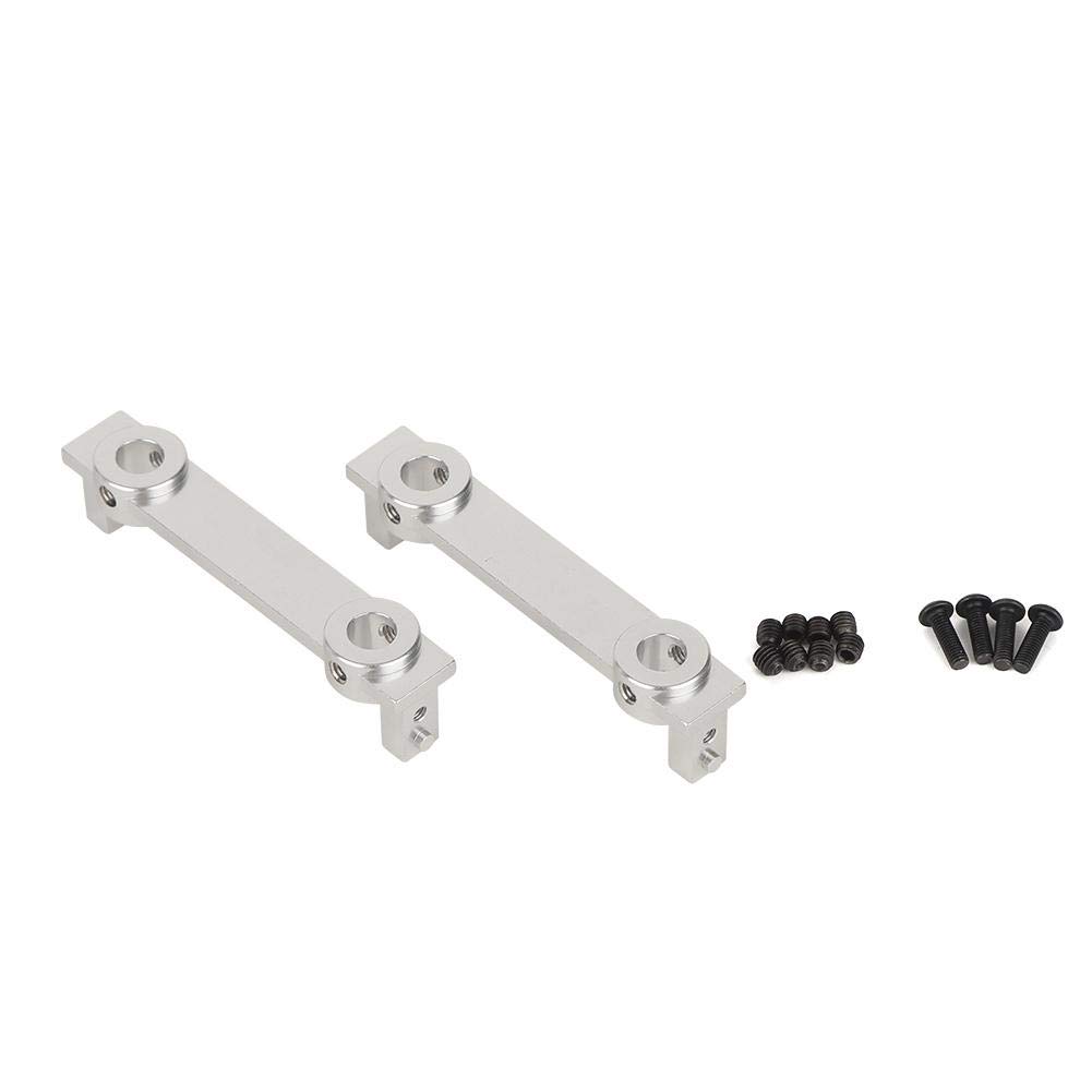 KeensoRC Bumper Mount, Remote Control Front Rear Bumper Mount Plate Fixed Spare Parts Fits for RGT 1/10 Rock Cruiser EX86100 RC Buggy Truck Model(Silver)