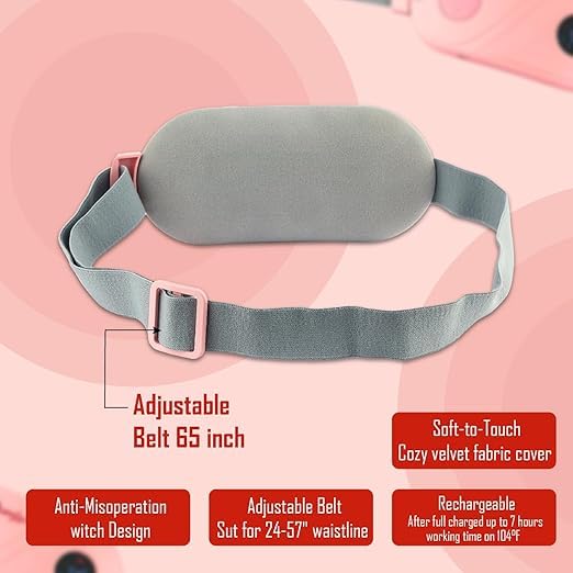 Image of iDOO Period Cramp Relief Massager With Heating Pad For Back Pain|Crampfree- Period Cramp Relief Heater & Massager|Works As Periods Pain Relief Products|Periods Cramps Relief Machine