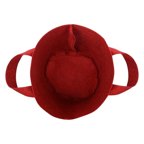 Image of Geo Fabric Grow Bags for Plants 10X10 Inch (Pack of 2) | 400 GSM Heavy Duty UV-Protected Round Maroon Colour Plant Bags for Terrace and Vegetable Gardening | Strong & Reusable|