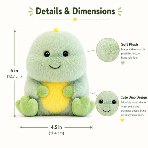 TIANCHANGZC Dinosaur Plush, 5-Inch Small Dino Stuffed Animal Gift for Kids by TIANCHANGZC - Used condition - Image 8