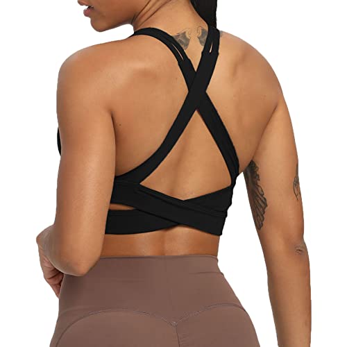 Aoxjox Women's Workout Sports Bras Fitness Trainning Infinity Gym Bra Yoga Crop Tank2