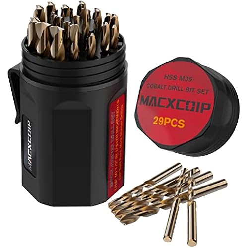29Pcs(1/16"-1/2") Cobalt Drill Bit Set M35 HSS Jobber Length
