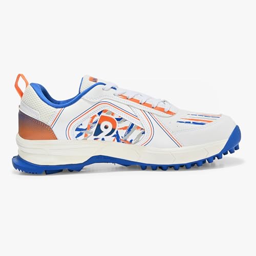 Image of DNINE Champion Mens Rubber Studs Cricket Shoes Orange /Blue /White & Orange /Black /White