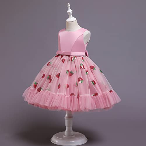 Flower Girl Lace Dress for Kids Wedding Bridesmaid Pageant Party Formal Long Gown Princess Communion Tulle Dresses3