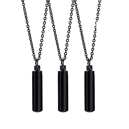 Vnox Urn Necklaces For Ashes - Cylinder Cremation Necklace For Men Women Pet Human Pendant Necklace Keepsake Cremation Jewelry,Set For 5 #TOP10