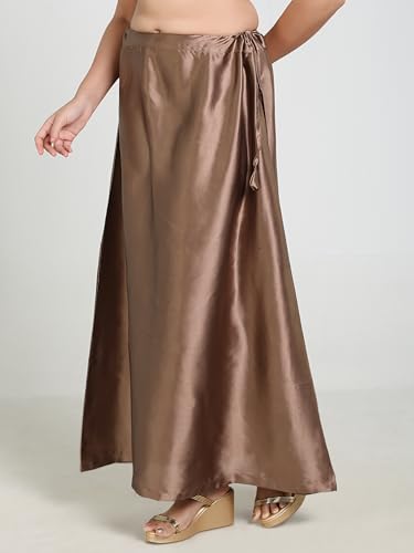 Image of Madhu Fashion Women's Satin Saree Petticoat Saree Underskirt