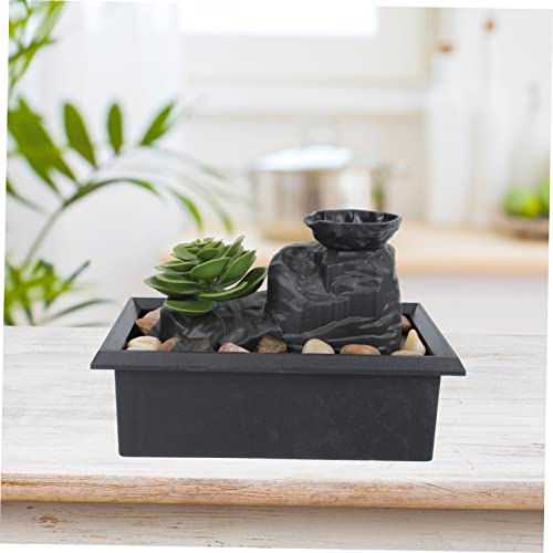 Fontaine de bureau cascade avec éclairage LED jeu d'eau intérieur en plastique pour table - 8