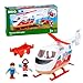 BRIO World 36022 Rescue Helicopter - Kid's Train Set Accessory | Interactive Roleplay Toy | Enhances Motor Skills | FSC-Certified Beech Wood Construction