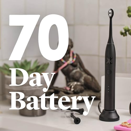 Image of Made by Dentists PRO‑X Sonic Electric Toothbrush for Adults - Dentist‑Designed Whitening Rechargeable Toothbrush, 9 x More Plaque Removal, 70 Day Battery, 3 Modes, Travel Case & Extra Heads, Black