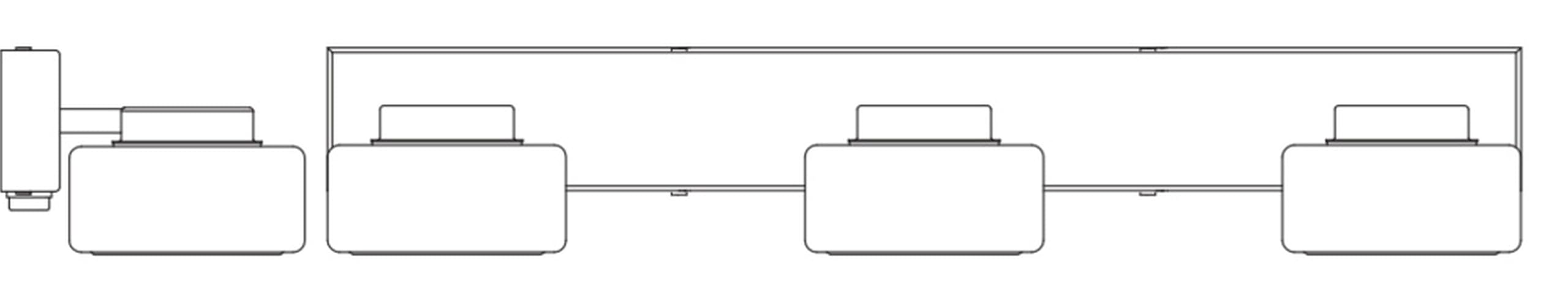 Licht-Erlebnisse LED Wandlampe Metall Glas Chrom 3000-4000 K Click-CCT IP44 modern Badezimmer Flur Schlafzimmer Treppenhaus B:50 cm Wandleuchte Bad