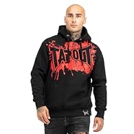 Stylish hooded sweatshirt from Tapout Regular fit Made from a high quality blended fabric Eye-catching design thanks to logo print Kangaroo pocket on the front