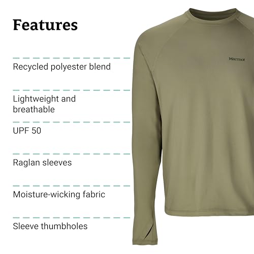 Image of MARMOT Men's Windridge Moisture-Wicking, Eco-Friendly, Breathable, UPF Long Sleeve Shirt