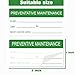 Self Laminating Preventative Maintenance Stickers 1 x 2 Inch Waterproof Inspection Safety Label by/Date/Next Labels with Clear Flap 180 Pcs