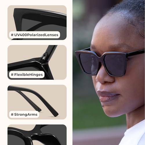 miyya Cat Eye Sunglasses for Women, Trendy Polarized Sunglasses Women, Retro Sun Glasses 2025, UV Protection Shades4