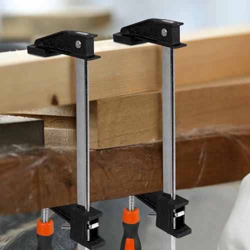 Hansom 4-Pack 18 Inch Bar Clamps,Long Wood Clamps Heavy Duty Clamps Force 600 Lbs Adjustable And Release Quickly,Woodworking Clamps Throat Depth 2.5 Inch With Plastic Handle thumb #5