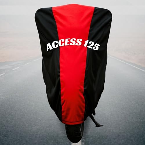 Image of Motorcycle Scooty Body Cover for Outdoor Use - Heavy Fabric Water Resistant Two Wheeler Cover with UV, Dust & Rain Protection Compatible for Access 125