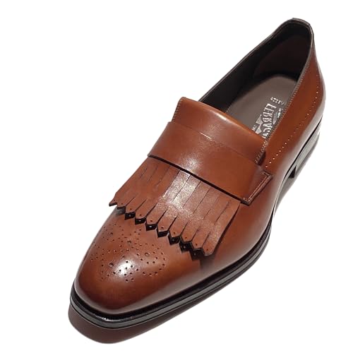 Saturn TRAMEZZA Tassel Brogue Loafers 9 EE 42 Men's Brown Leather Dress Shoes (Salvatore