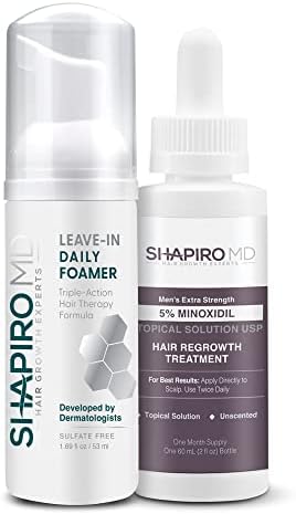 Shapiro MD Hair Growth Experts Mens Regrowth Travel Kit for Thinning Hair