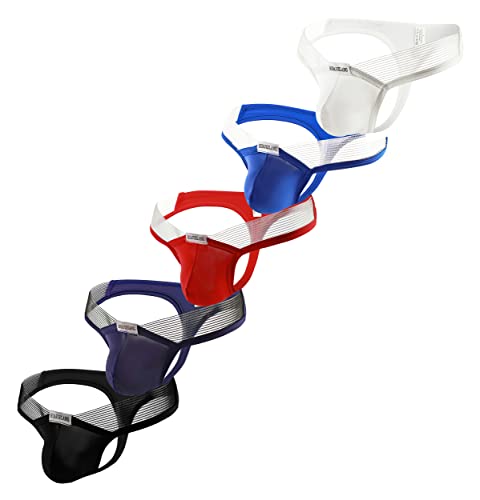 Mens Ice Silk Thongs Bulge Pouch Underwear Low Rise G-String Briefs