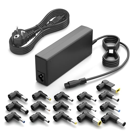 BCESOPZB Chargeur Universel 90W pour Ordinateur Portable HP ASUS Lenovo Dell Acer Samsung Sony Fujitsu Gateway Notebook, Ultrabook, Chromebook, avec 16 connecteurs