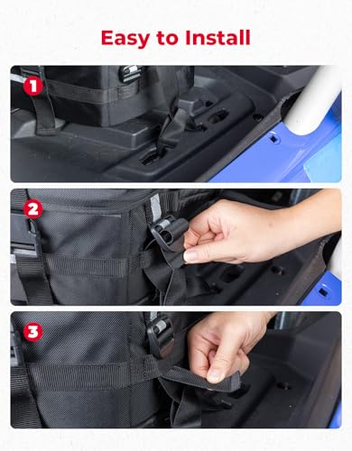 Image of KEMIMOTO Rear Cargo Bag Compatible with Can-Am Maverick X3 Models, Black