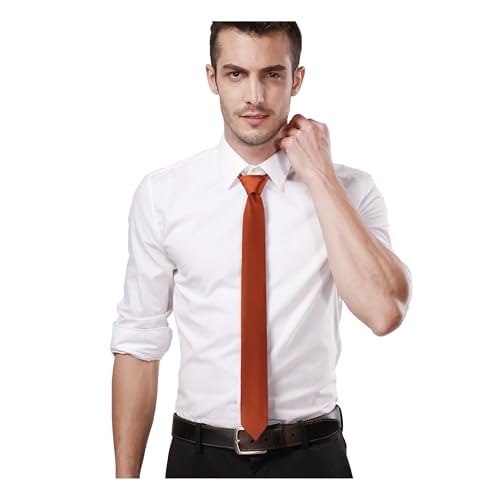 Image of Landisun Black Tie Men Women Solid Skinny Ties Slim Ties Satin Tie